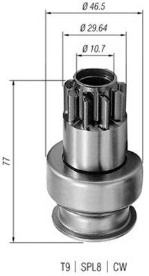 Ведущая шестерня, стартер MAGNETI MARELLI 940113020219