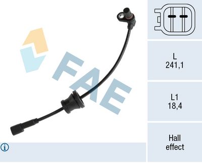 Датчик, частота вращения колеса FAE 78761