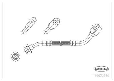 Bremžu šļūtene CORTECO 19030530