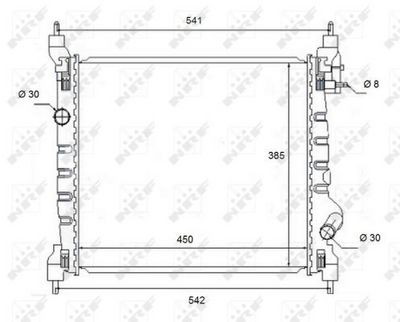 Радиатор, охлаждение двигателя NRF 58454