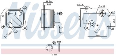Eļļas radiators, Motoreļļa NISSENS 91519