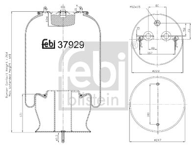 Pneimoatsperes spilvens, Pneimopiekare FEBI BILSTEIN 37929