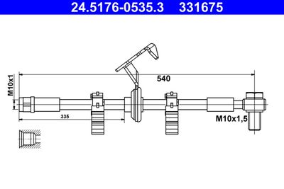Тормозной шланг ATE 24.5176-0535.3