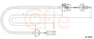 Трос, управление сцеплением COFLE 92.15.3604