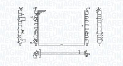 Радиатор, охлаждение двигателя MAGNETI MARELLI 350213196300
