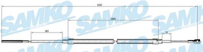 Тросик, cтояночный тормоз SAMKO C0069B