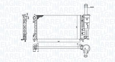 Радиатор, охлаждение двигателя MAGNETI MARELLI 350213194200