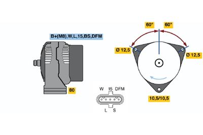 Ģenerators BOSCH 0124655025