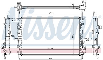 Radiators, Motora dzesēšanas sistēma NISSENS 62023A