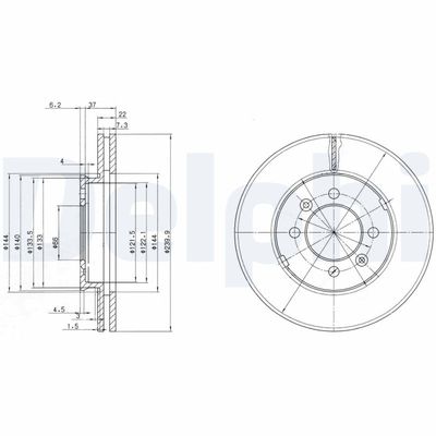 Тормозной диск DELPHI BG2290
