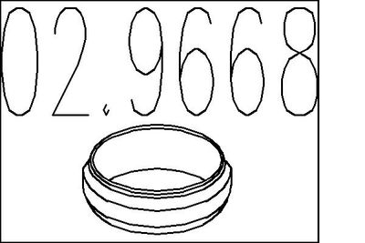 Уплотнительное кольцо, труба выхлопного газа MTS 02.9668