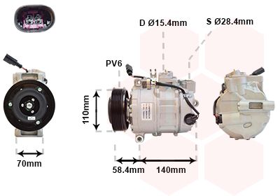 Компрессор, кондиционер VAN WEZEL 5800K265