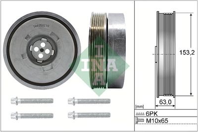 Комплект ременных шкивов, коленчатый вал Schaeffler INA 544 0502 20
