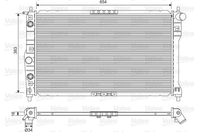 Radiators, Motora dzesēšanas sistēma VALEO 701558