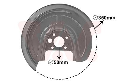 Dubļu sargs, Bremžu disks VAN WEZEL 5892374
