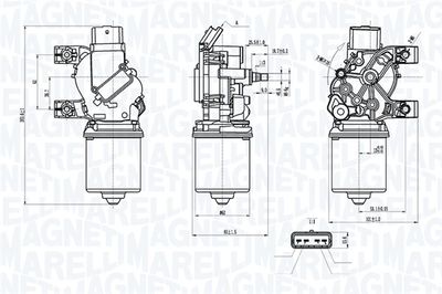 Двигатель стеклоочистителя MAGNETI MARELLI 064360300010