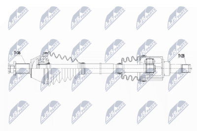 Piedziņas vārpsta NTY NPW-VW-073