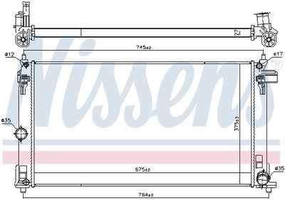 Radiators, Motora dzesēšanas sistēma NISSENS 607154