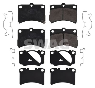 Bremžu uzliku kompl., Disku bremzes SWAG 88 91 6661