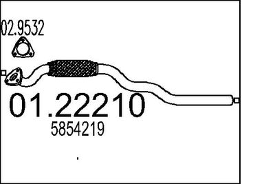 Izplūdes caurule MTS 01.22210