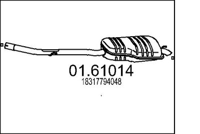 Глушитель выхлопных газов конечный MTS 01.61014