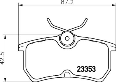 Bremžu uzliku kompl., Disku bremzes HELLA PAGID 8DB 355 018-411