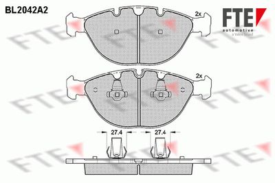 Bremžu uzliku kompl., Disku bremzes FTE 9011058