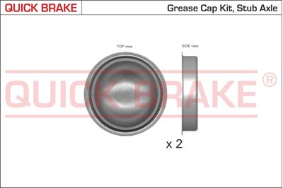 Крышка, подшипник ступицы колеса QUICK BRAKE 9822K