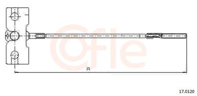 Тросик, cтояночный тормоз COFLE 92.17.0120