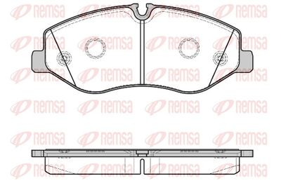 Bremžu uzliku kompl., Disku bremzes REMSA 1623.00