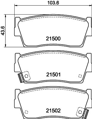 Bremžu uzliku kompl., Disku bremzes HELLA PAGID 8DB 355 016-371