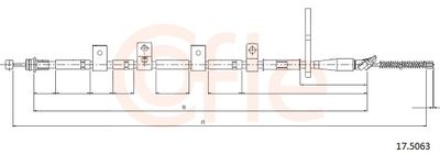 Тросик, cтояночный тормоз COFLE 92.17.5063