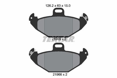Комплект тормозных колодок, дисковый тормоз TEXTAR 2196502