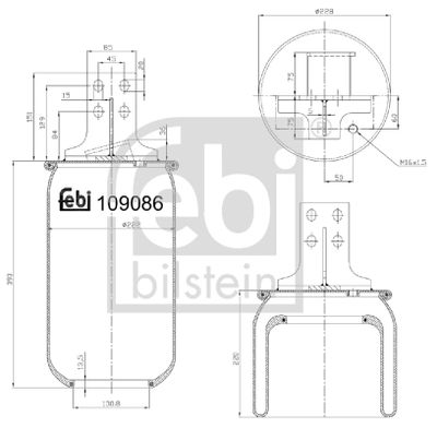 Pneimoatsperes spilvens, Pneimopiekare FEBI BILSTEIN 109086