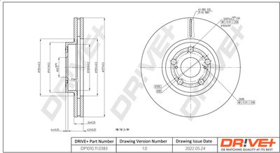 Тормозной диск Dr!ve+ DP1010.11.0383