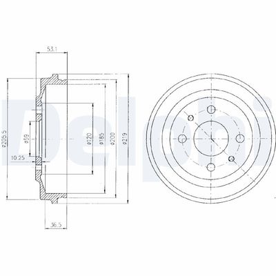 Тормозной барабан DELPHI BF136