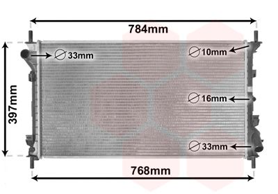 Radiators, Motora dzesēšanas sistēma VAN WEZEL 18002411