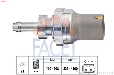 Датчик, давление выхлопных газов FACET 25.0029