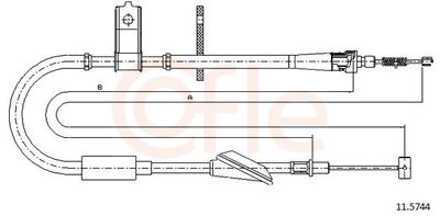 Тросик, cтояночный тормоз COFLE 11.5744