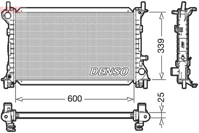 Радиатор, охлаждение двигателя DENSO DRM10003