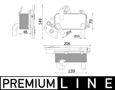 Eļļas radiators, Automātiskā pārnesumkārba MAHLE CLC 230 000P