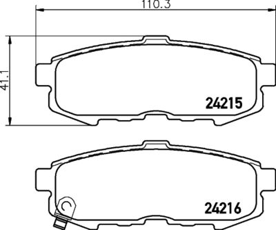 Bremžu uzliku kompl., Disku bremzes HELLA PAGID 8DB 355 012-021