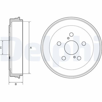Bremžu trumulis DELPHI BF536