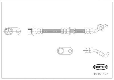 Bremžu šļūtene CORTECO 49401576