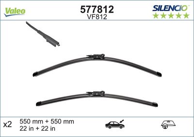 Stikla tīrītāja slotiņa VALEO 577812