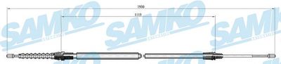 Тросик, cтояночный тормоз SAMKO C0001B