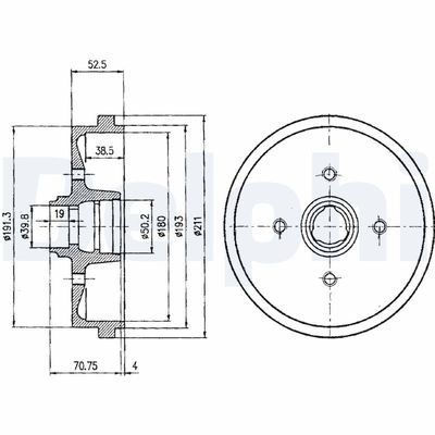 Тормозной барабан DELPHI BF96