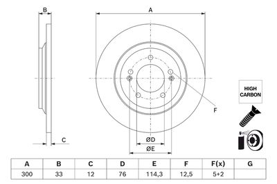 Bremžu diski BOSCH 0 986 479 J97