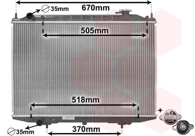 Radiators, Motora dzesēšanas sistēma VAN WEZEL 13002302