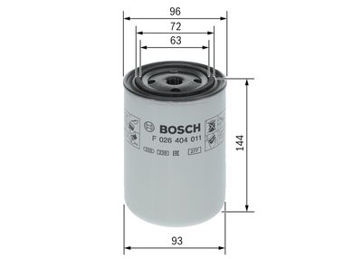 Фильтр охлаждающей жидкости BOSCH F 026 404 011